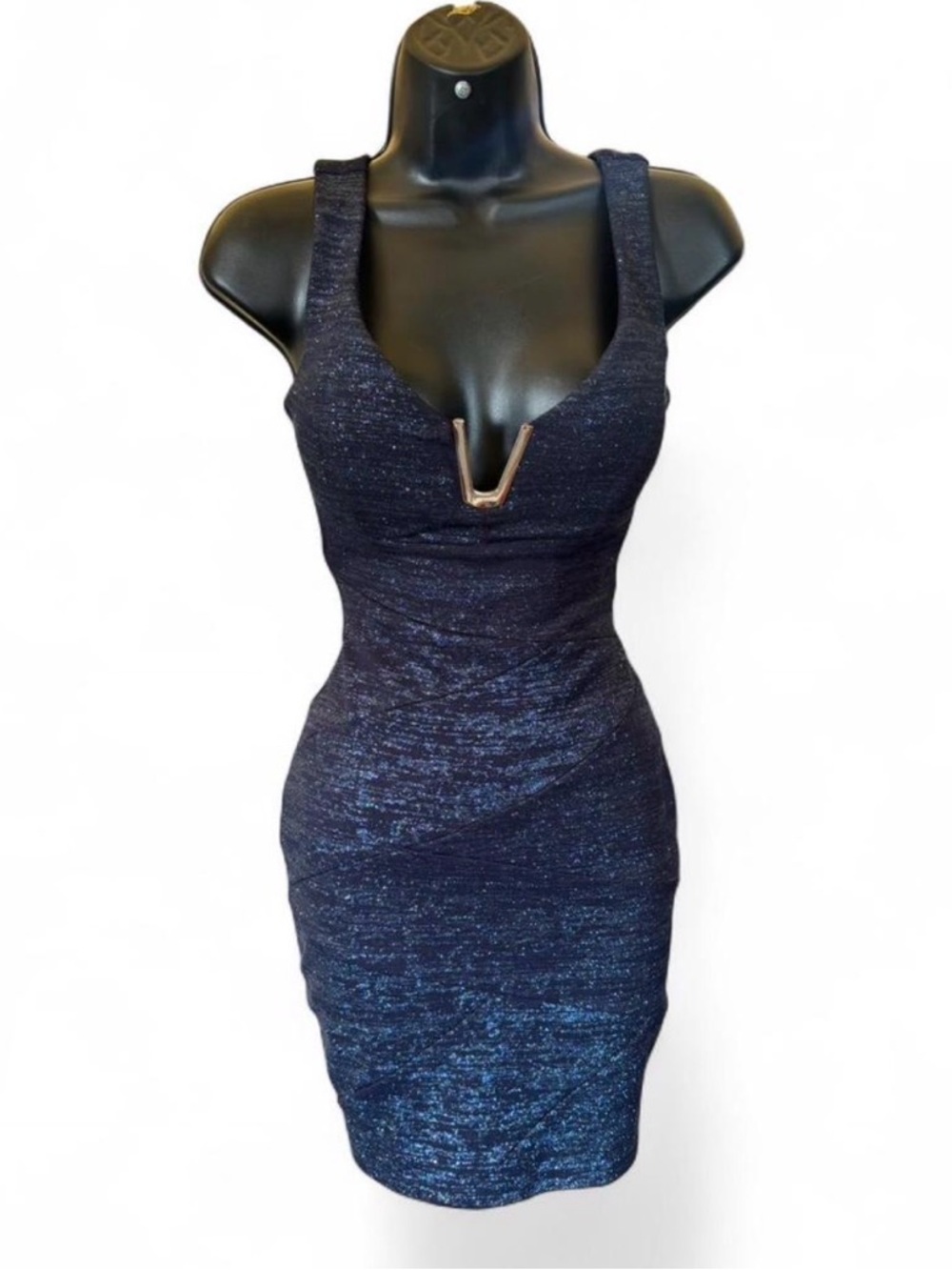 Emerald Sundae Navy Shimmer Bodycon Mini Dress